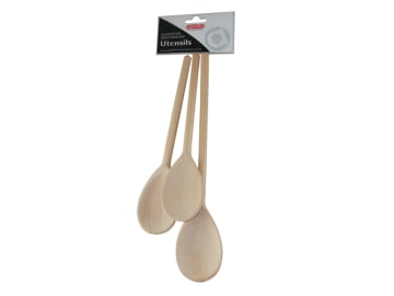 Apollo Housewares Beech Spoon Set 8/10/12in 8633