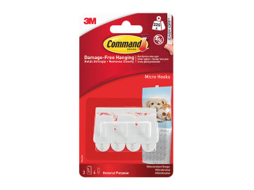 3M Command Micro Hooks x 3 17066