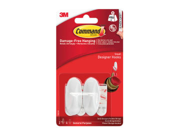 3M Command Small General Purpose Hooks x 2 17082