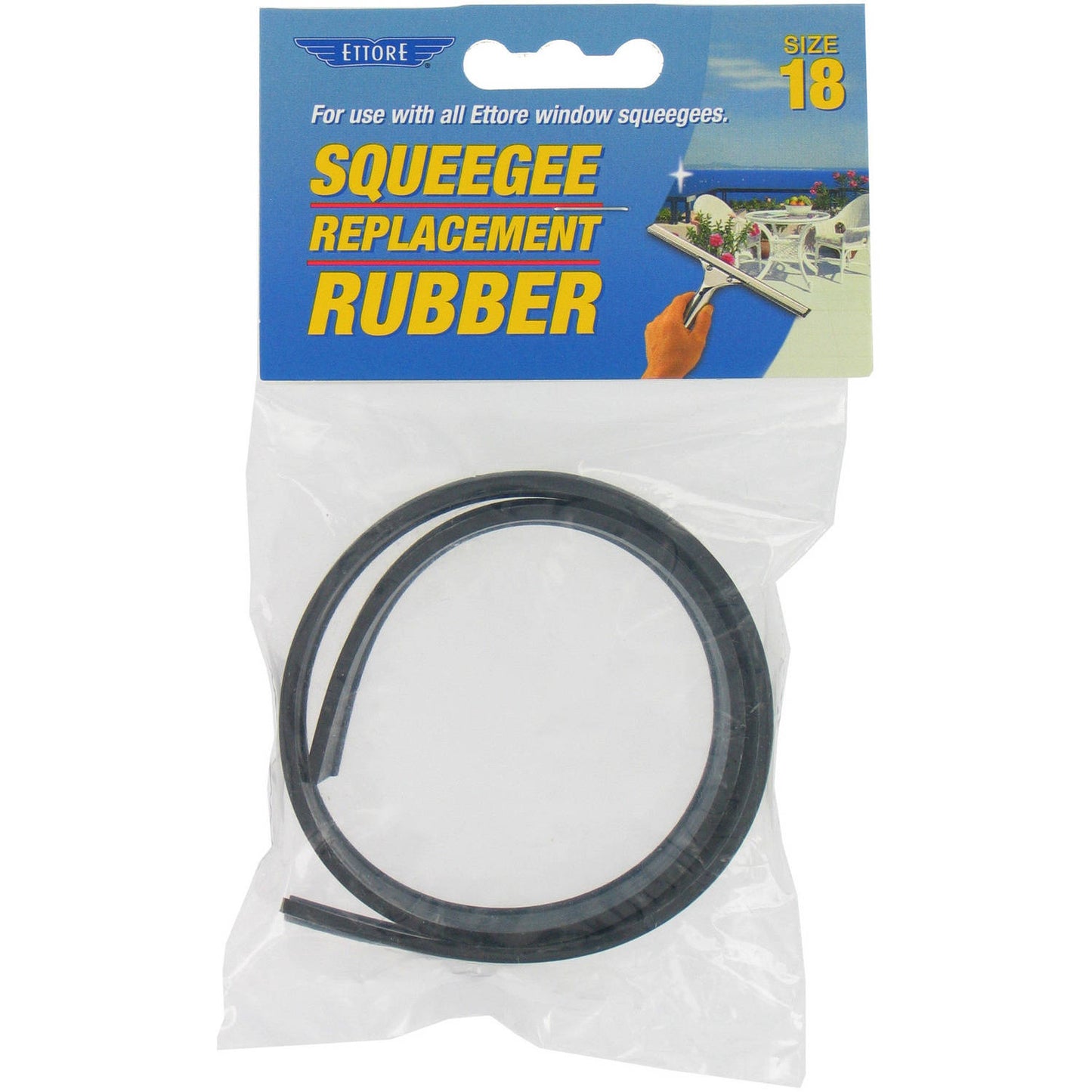 Ettore Rubber Squeegee Replacement 18in