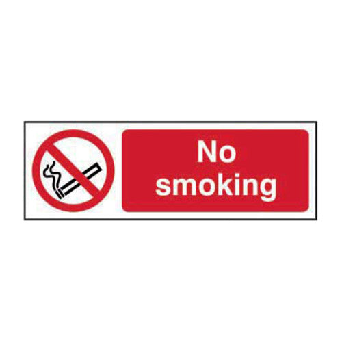Centurion No Smoking Sign PP 300 x 100mm 11803