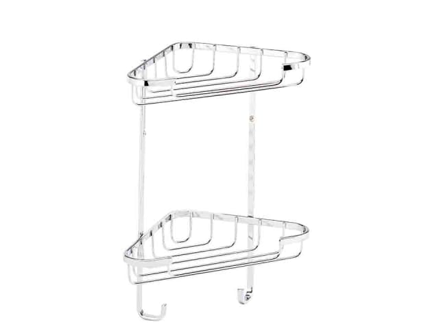Croydex Rust Free Corner Basket 2 Tier Small QM260841