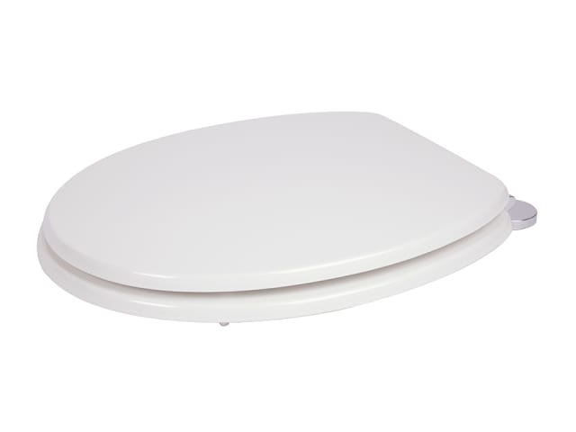 Croydex Kielder Toilet Seat Wood White WL600822H