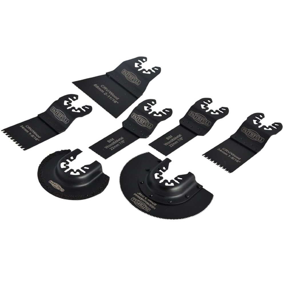 Faithfull Multi-Function Tool Blade Set 7 Piece