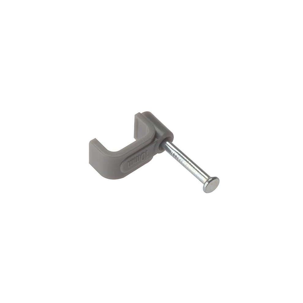 Forgefix Cable Clip Flat Gey 1.50mm Box 100 FORFCC15G