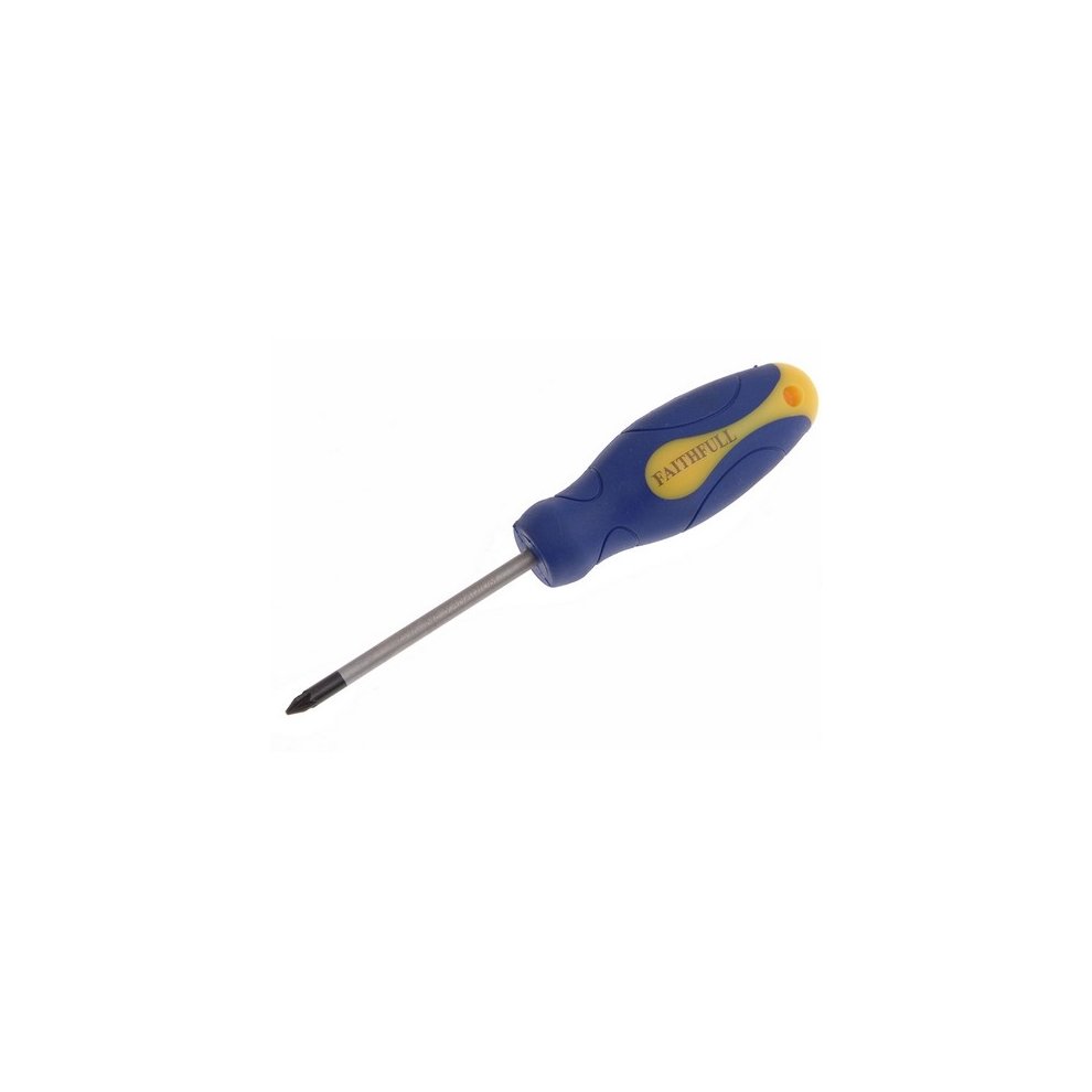 Faithfull Soft Grip Screwdriver Pozidriv PZ1 x 75mm FAISDPZ1