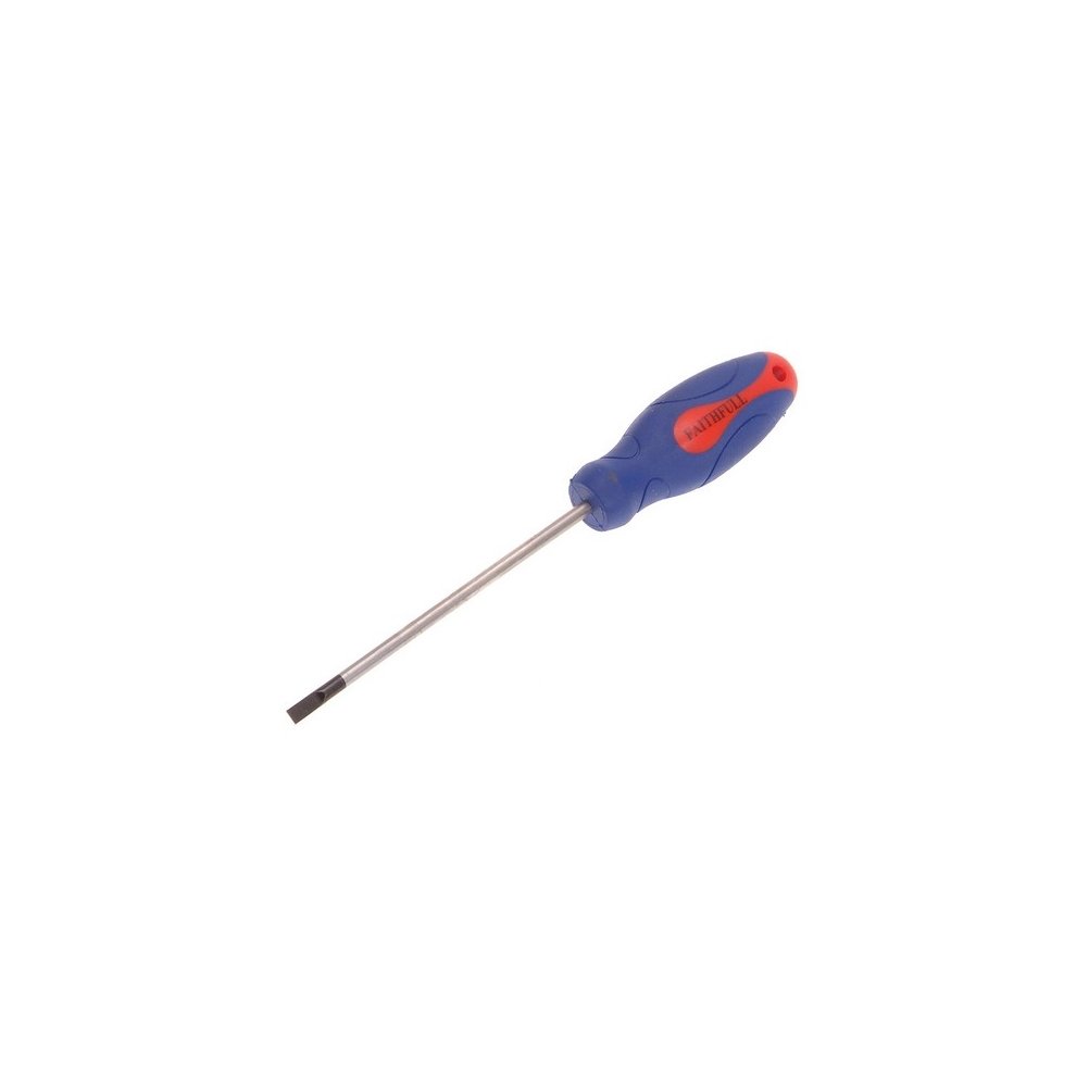 Faithfull Soft Grip Screwdriver Parallel Slotted 4.0 x 100mm FAISDP100