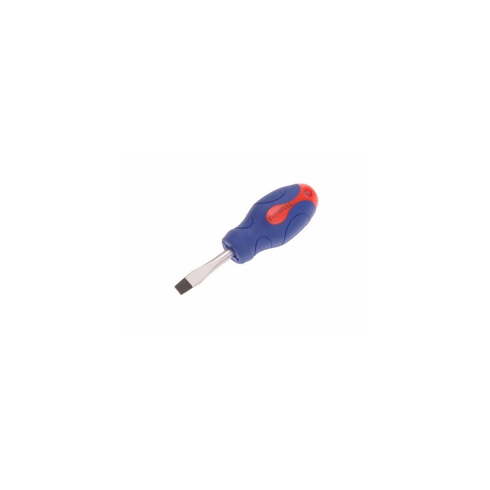 Faithfull Soft Grip Stubby Screwdriver Flared Slotted 6.5 x 38mm FAISDFS