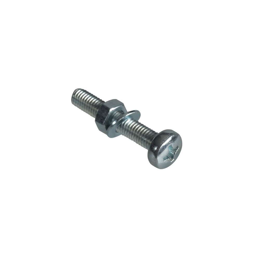 Forgefix Machine Screw Pozi Pan Head ZP M5 x 30mm Pack of 8