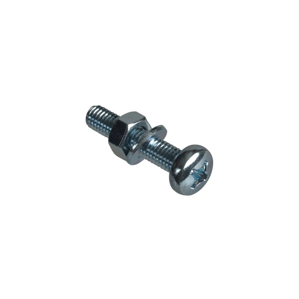 Forgefix Machine Screw Pozi Pan Head ZP M6 x 30mm Pack 6