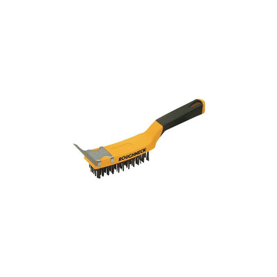 Roughneck Carbon Steel Wire Bush Soft Grip 300mm 4-Row ROU52042