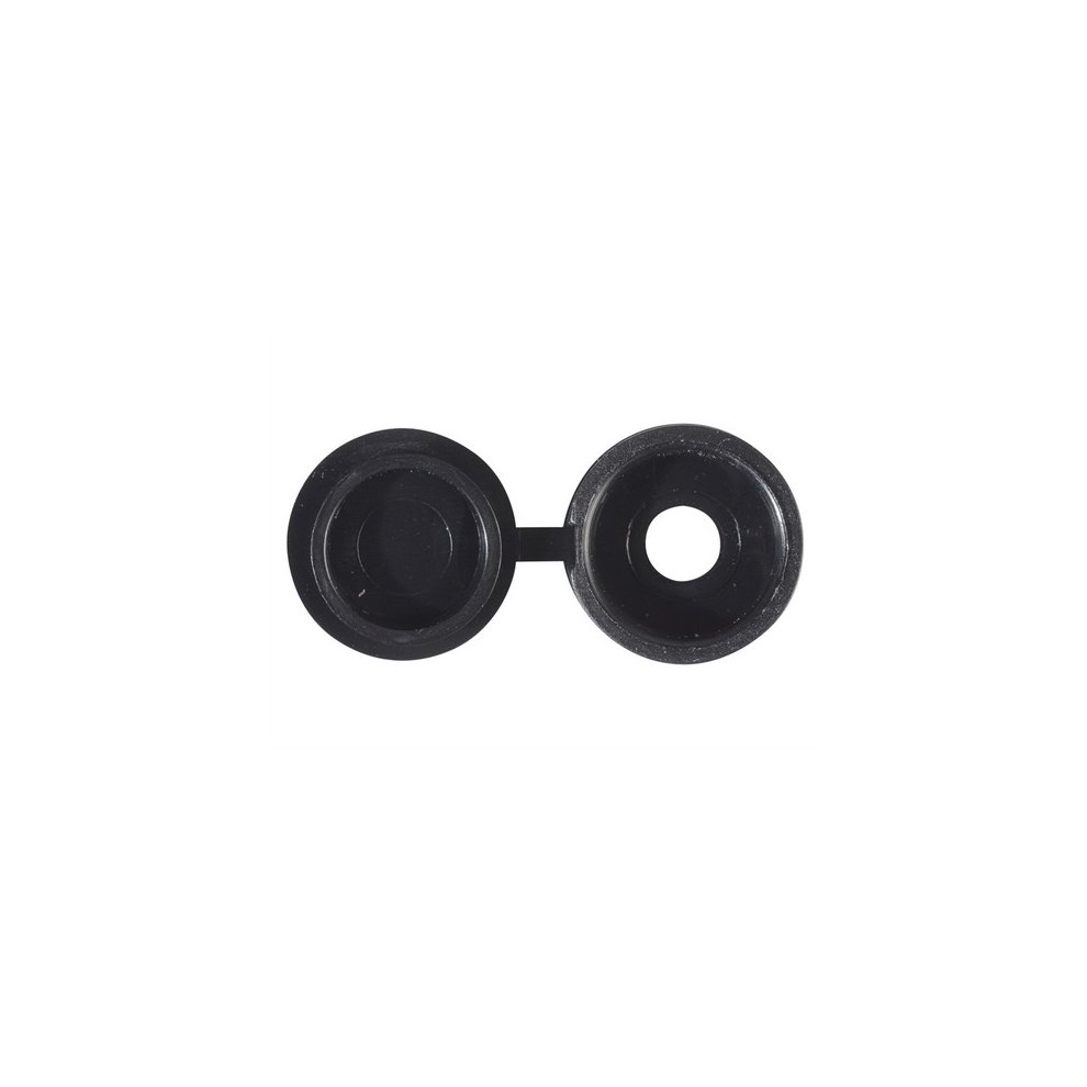 Forgefix Hinged Screw Cover Caps Black Pack 20