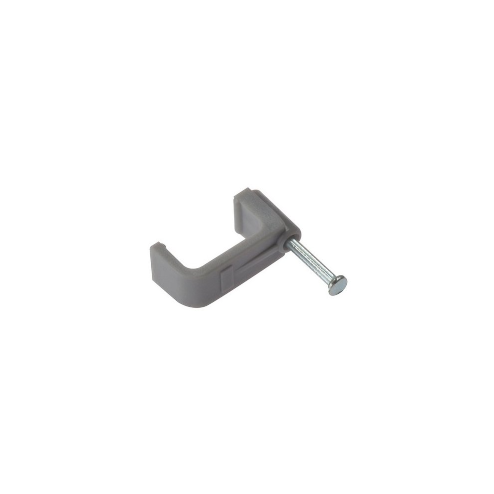 ForgeFix FORFCC6G Cable Clip Flat Grey 6.00mm Box 100