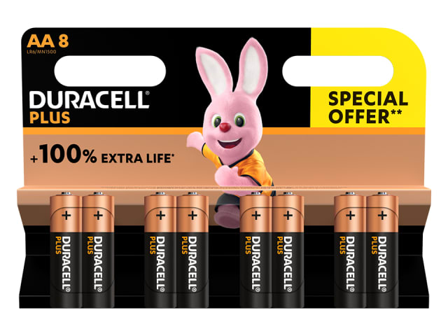 Duracell Plus Power AA Batteries x 8 S18720