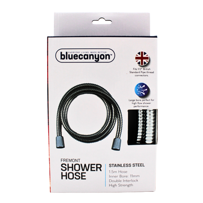 Blue Canyon Flexi Stainless Steel Shower Hose 1.5m
