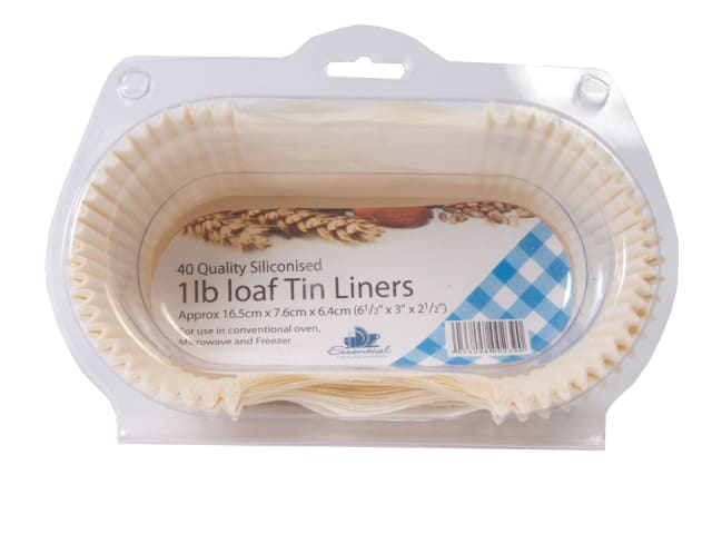 Essential Greaseproof Loaf Tin Liner 1lb x 40 FP1LOAF