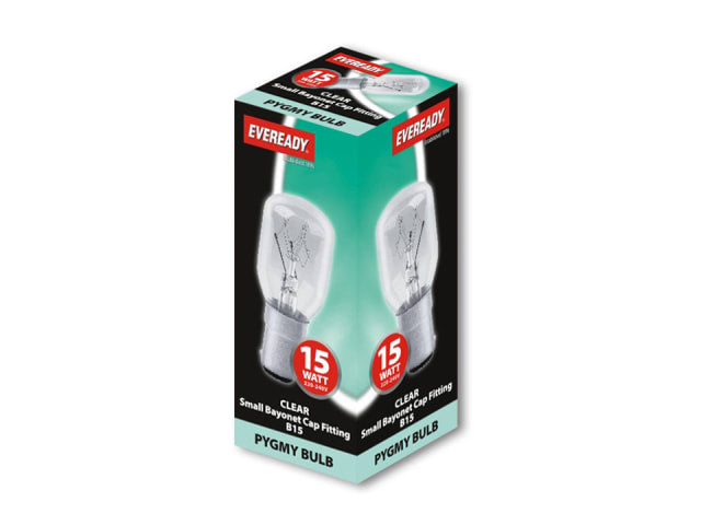 Eveready Clear Pygmy 15W Small Bayonet Cap S1055 Pack 10