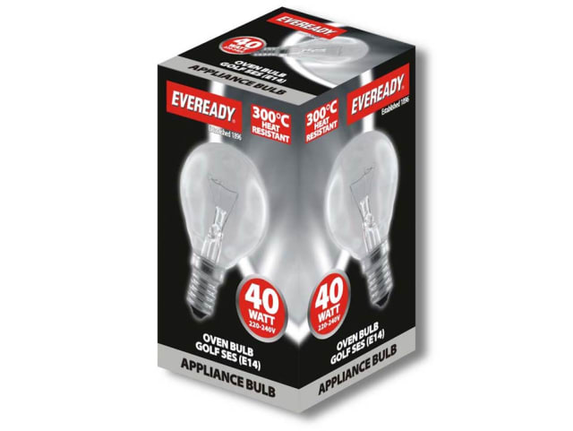 Eveready Oven Lamp 40W Small Edison Screw Heat Resistant S1024