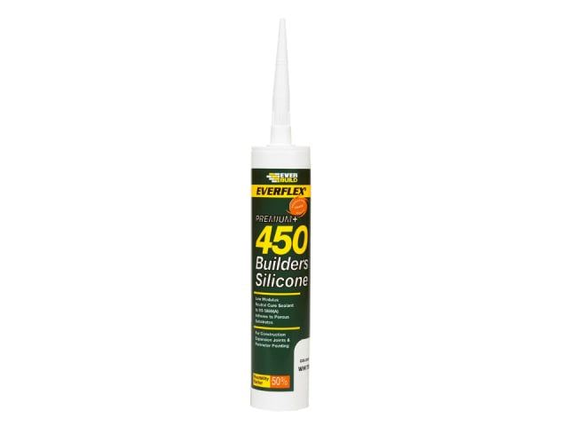 Everbuild 450 Builders Silicone Sealant White 310ml