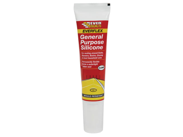 Everbuild General Purpose Silicone Easi Squeeze Clear 80ml 6106-CL