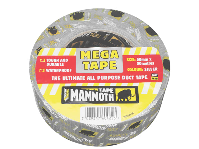 Everbuild Mammoth Mega All Purpose Tape Silver 50mm x50m