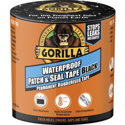 Gorilla Patch & Seal Tape Waterproof Black 100mm x 3m