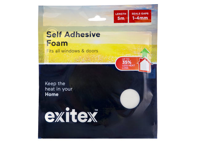 Exitex Self Adhesive Foam White 5m
