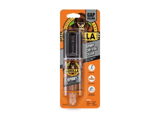 Gorilla Epoxy Syringe Crystal Clear 25ml 6044001