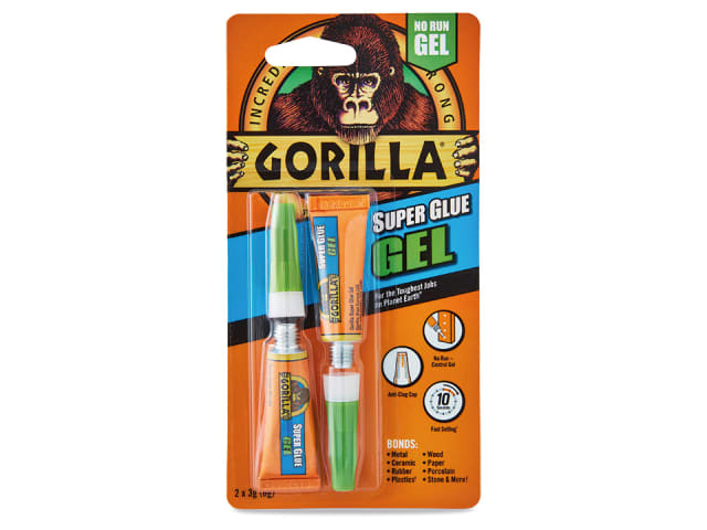 Gorilla Super Glue Gel Twin Pack 2 x 3g