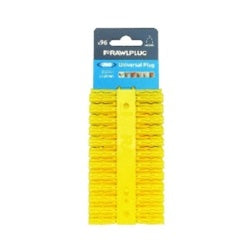 Rawlplug Yellow UNO Universal Plug 5 x 24mm Card 96
