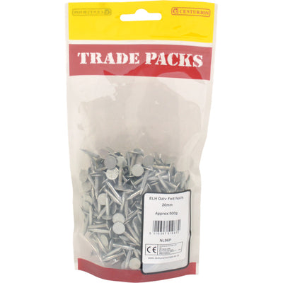 Centurion 20mm Galvanised Felt Nails 500g NL96P