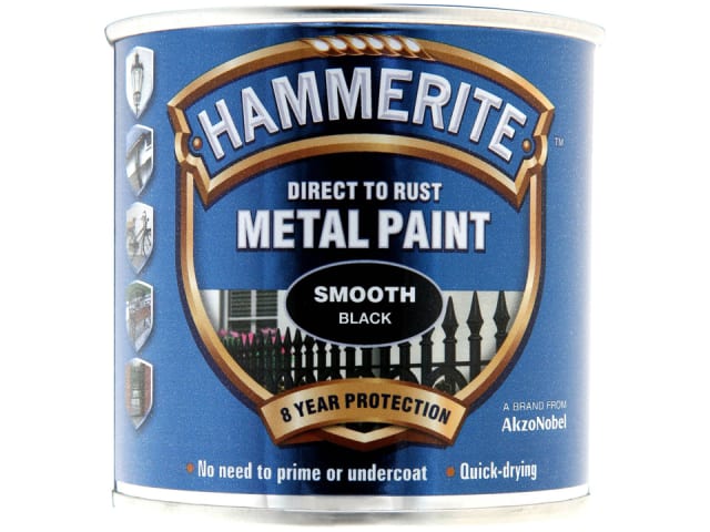 Direct to Rust Smooth Finish Metal Paint Black 250ml