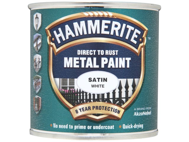 Hammerite Satin Finish White 250ml