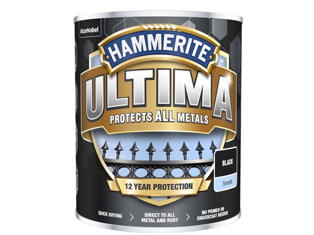 Hammerite Ultima Smooth Black 750ml