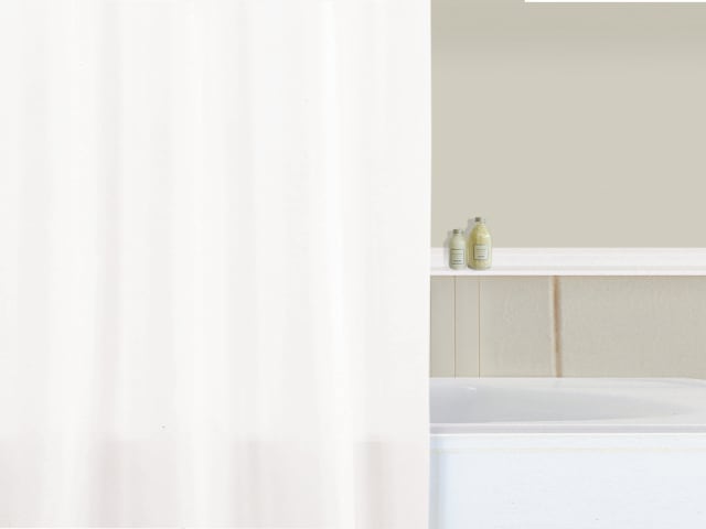 Home Label Shower Curtain Plain White 95010