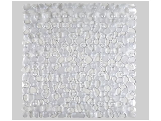 Home Label Pebbles Shower Mat Clear 95379