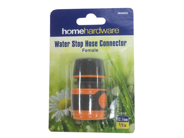 Home Gardener Plastic Waterstop Hose Connector 1/2in HH4653