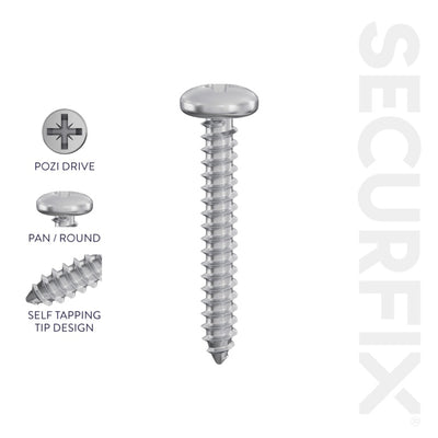 Securfix Self Tapping Screws 10 x 1" Pack of 200