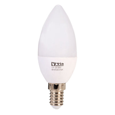 LyvEco LED Candle Bulb Warm White 6W E14 SES 470lm 3000K