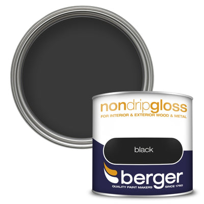 Berger Non Drip Gloss Black 250ml
