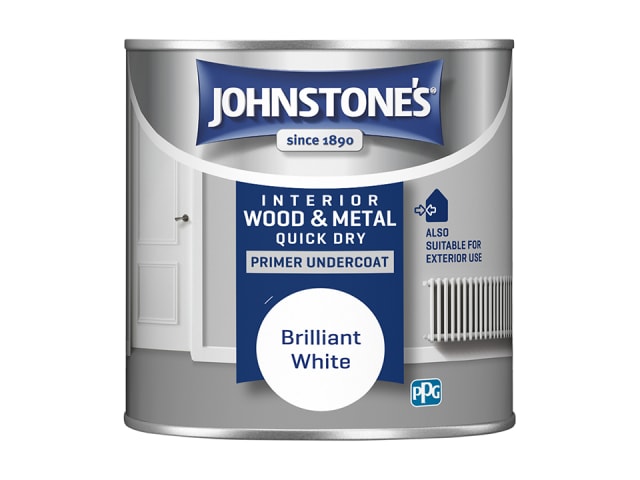 Johnstone's Quick Dry Primer Undercoat Brilliant White 250ml
