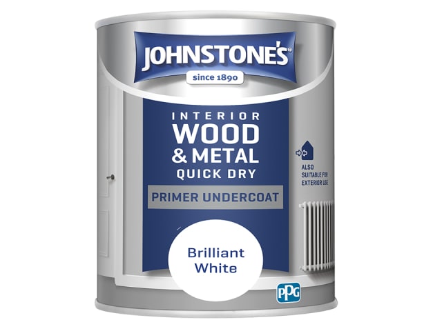 Johnstone's Quick Dry Primer Undercoat Brilliant White 750ml