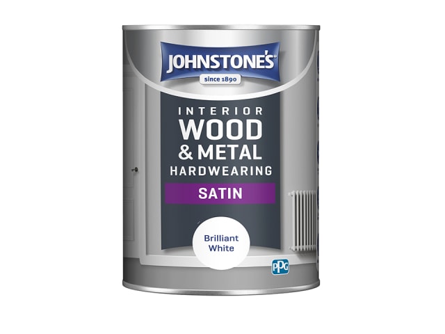 Johnstone's Hard Wearing Satin Brilliant White 1.25L