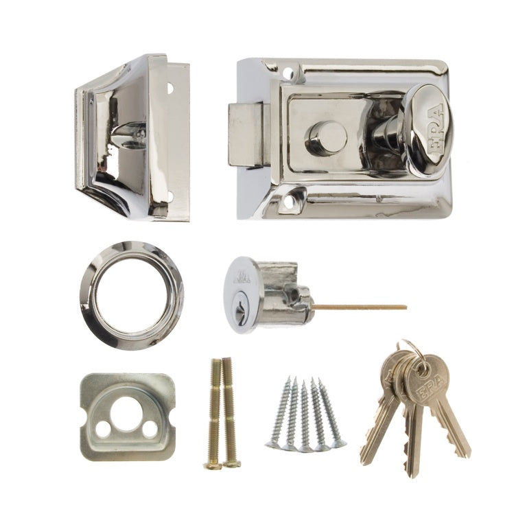 Chrome Night latch 60mm