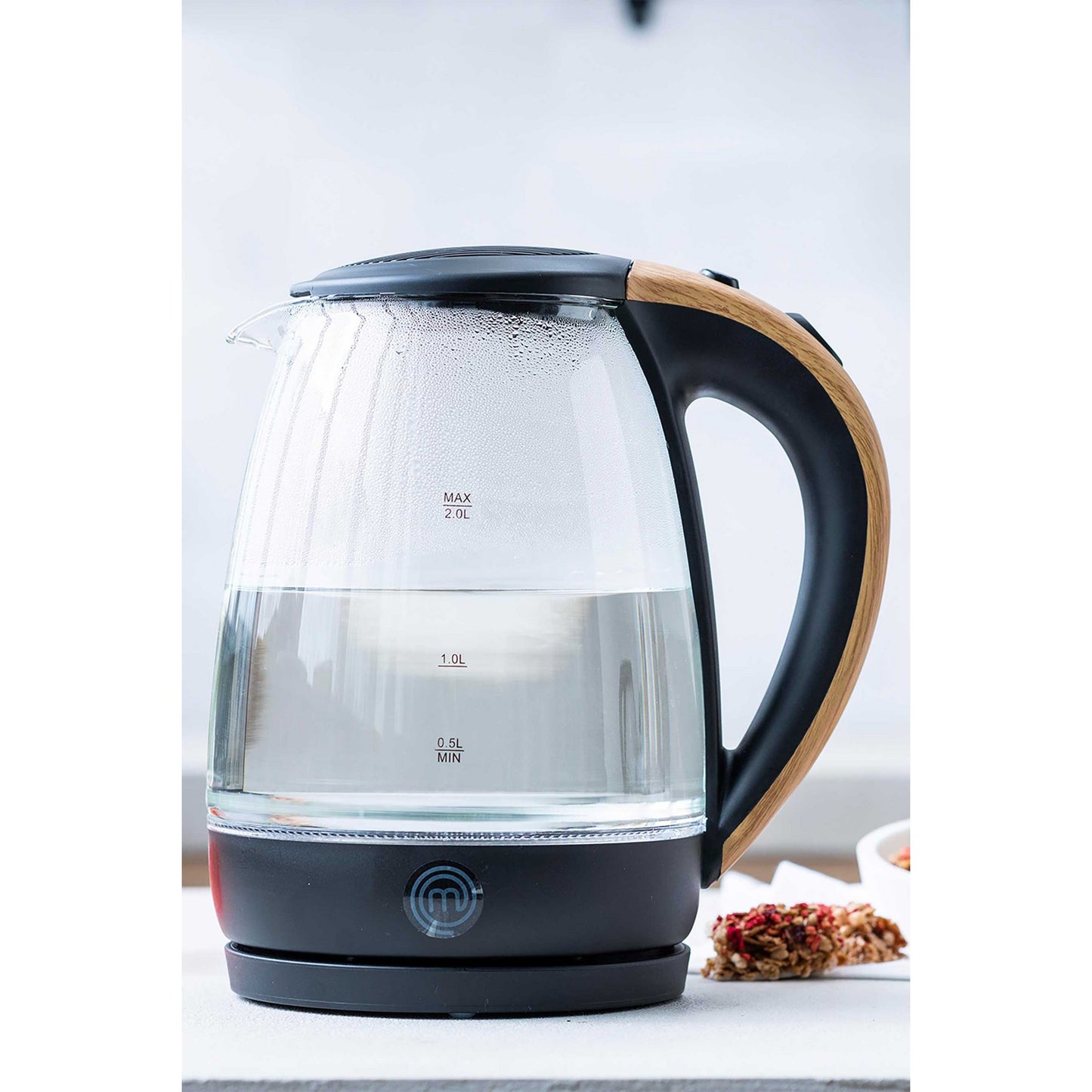 MasterChef Glass Kettle 1.7L Black