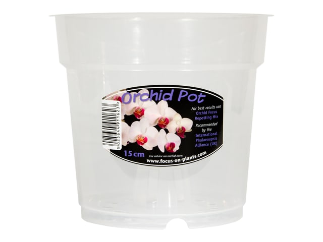 Growth Technology Orchid Pot Clear 15cm POCL15M