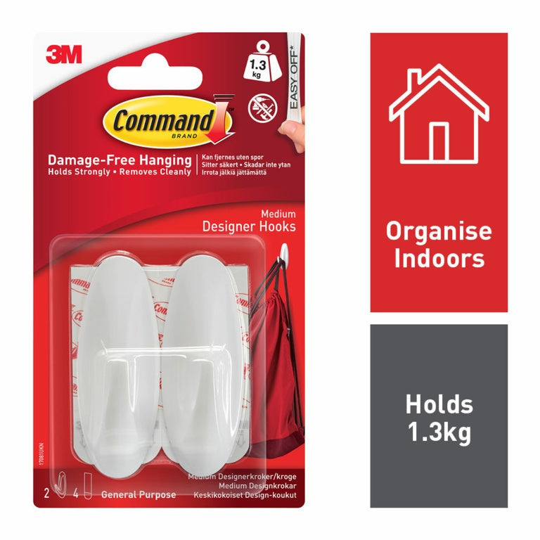 Command Medium Designer Hooks 17081 2 Hooks 4 Strips