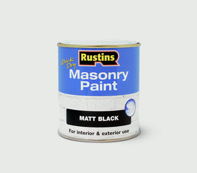 Rustins Masonry Paint Matt Black 500ml