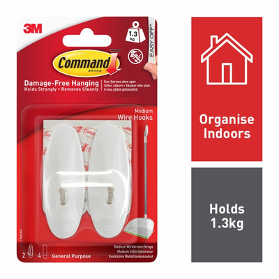 Command Medium Wire Hooks 17068 2 Hooks 4 Strips