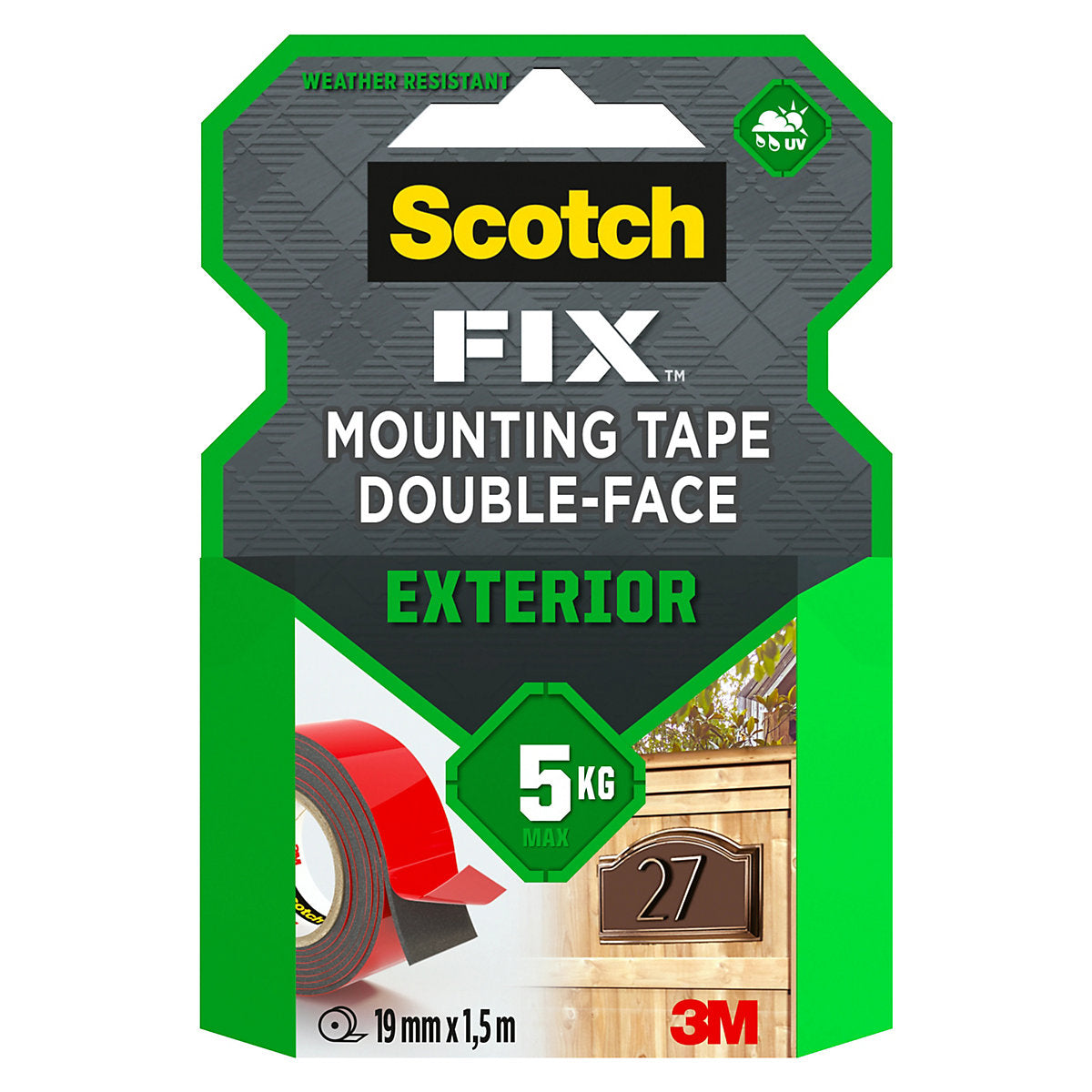 Scotch Fix Exterior Mounting Tape 5kg 1.5m 5279